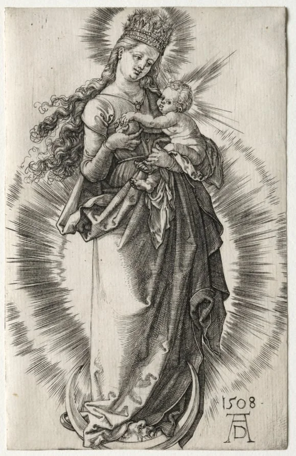 The Virgin with a Starry Crown, detail