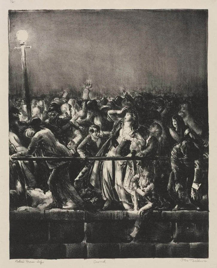 The Crowd, detail