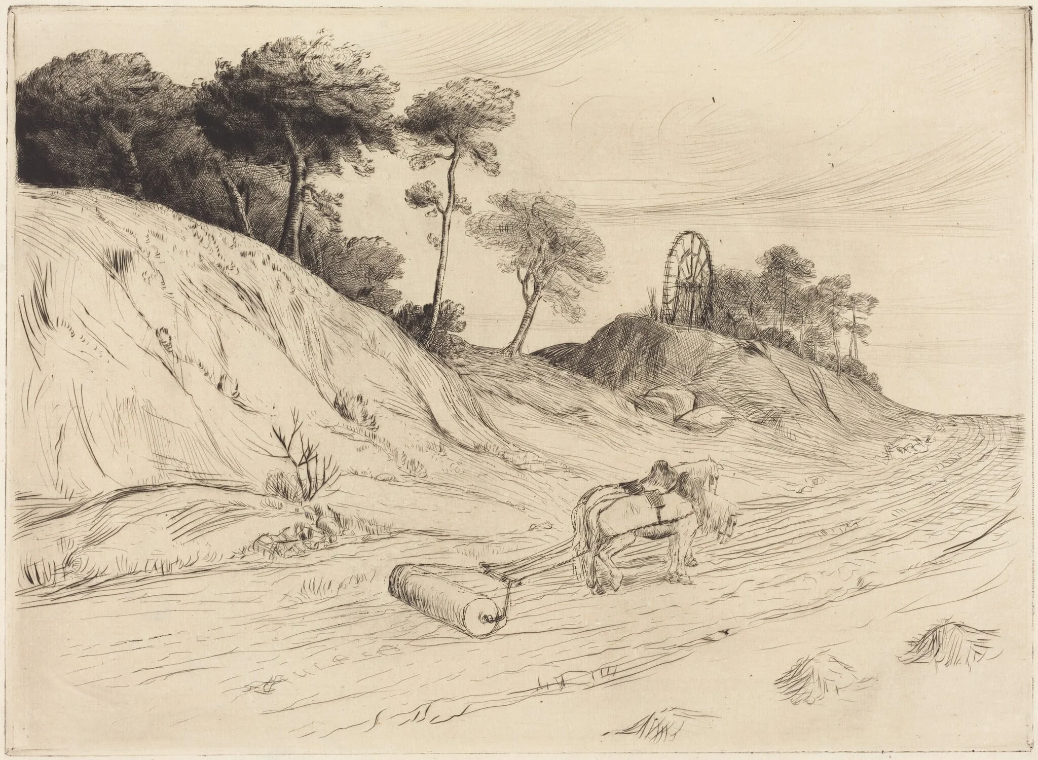 Landscape with Roller (Le paysage au rouleau), detail