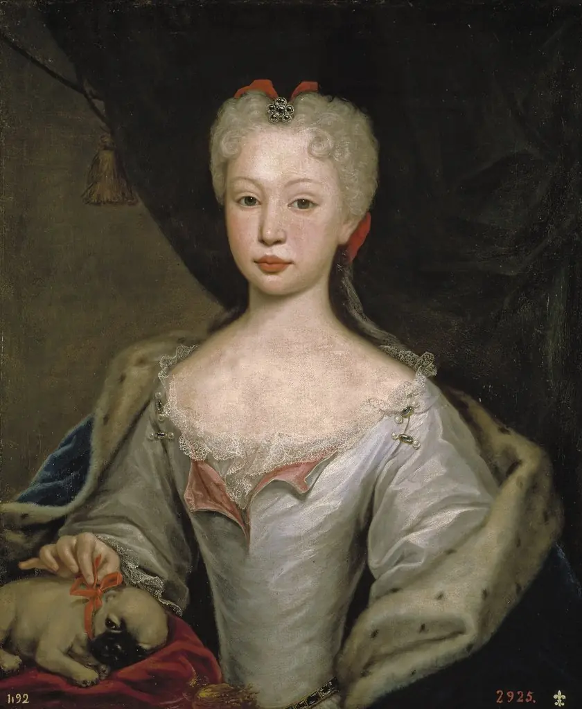 Bárbara de Braganza reina de España, by Domenico Duprà, oil, 1725