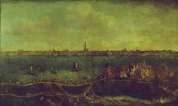 View of Antwerp, detail