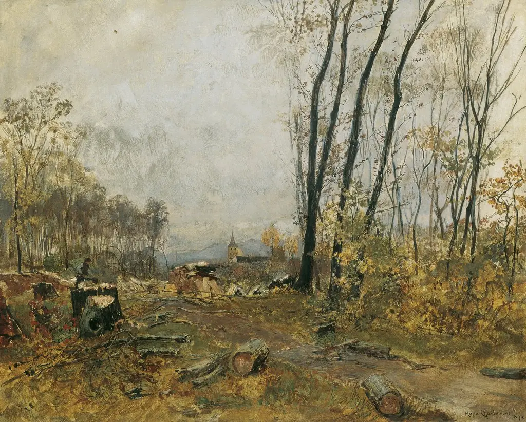 Au bei Klosterneuburg, by Hugo Charlemont, unspecified, 1897