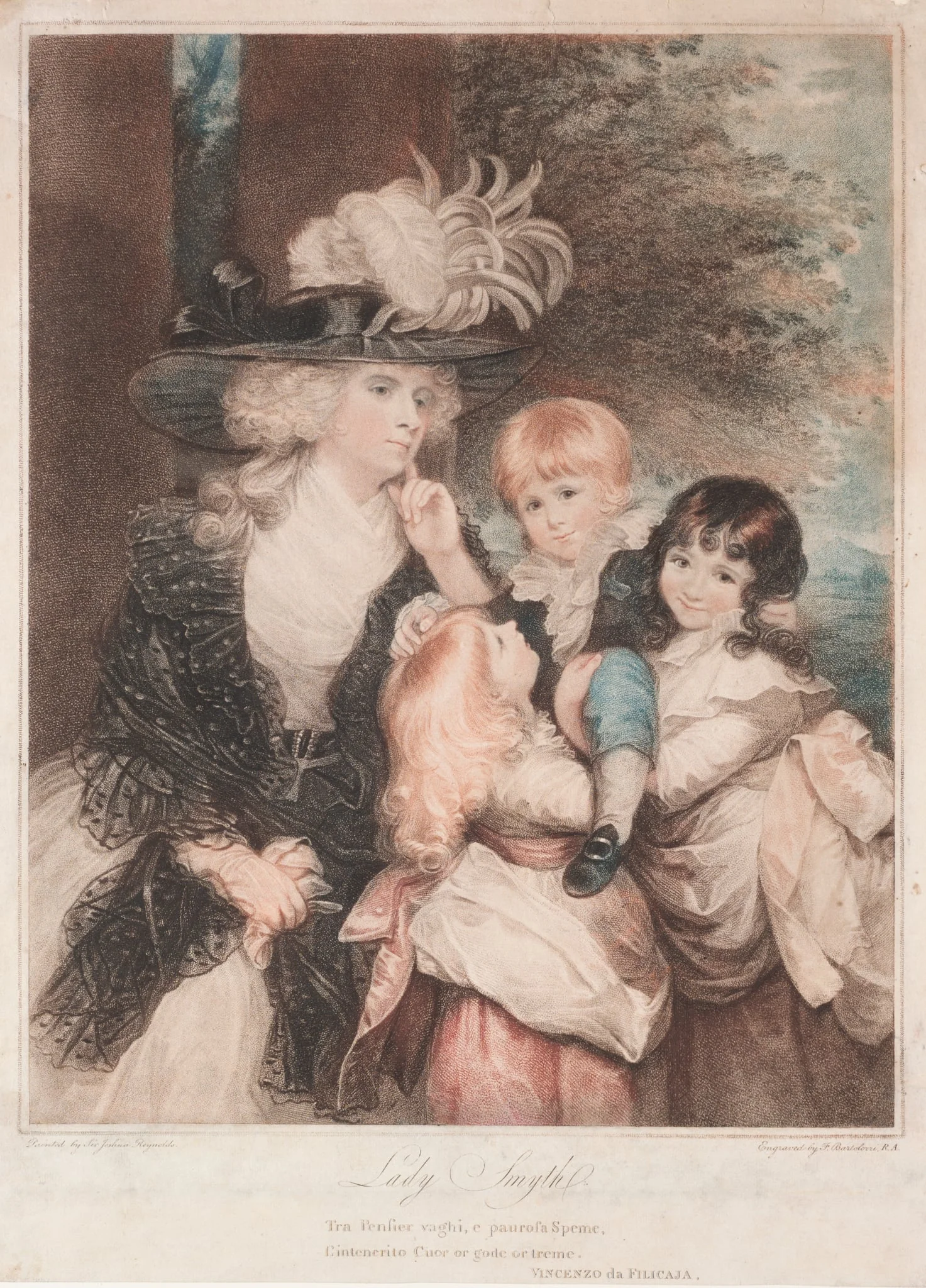 Lady Smith and Her Children, detail