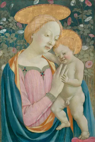 Madonna and Child, by Domenico Veneziano, tempera, 1448