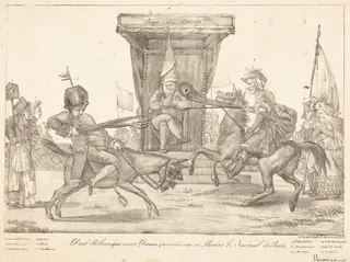 Duel Polemique, by Eugène Delacroix, ink, 1821