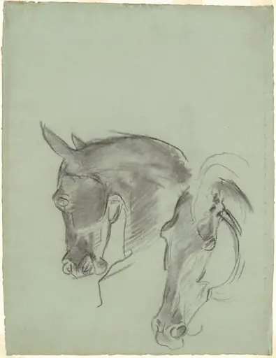 Studies for "The Fall of Gog and Magog", by John Singer Sargent, charcoal, 1910