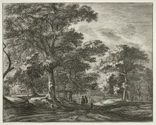 Six views in the Wood of the Hague (series), by Roelant Roghman, 1646
