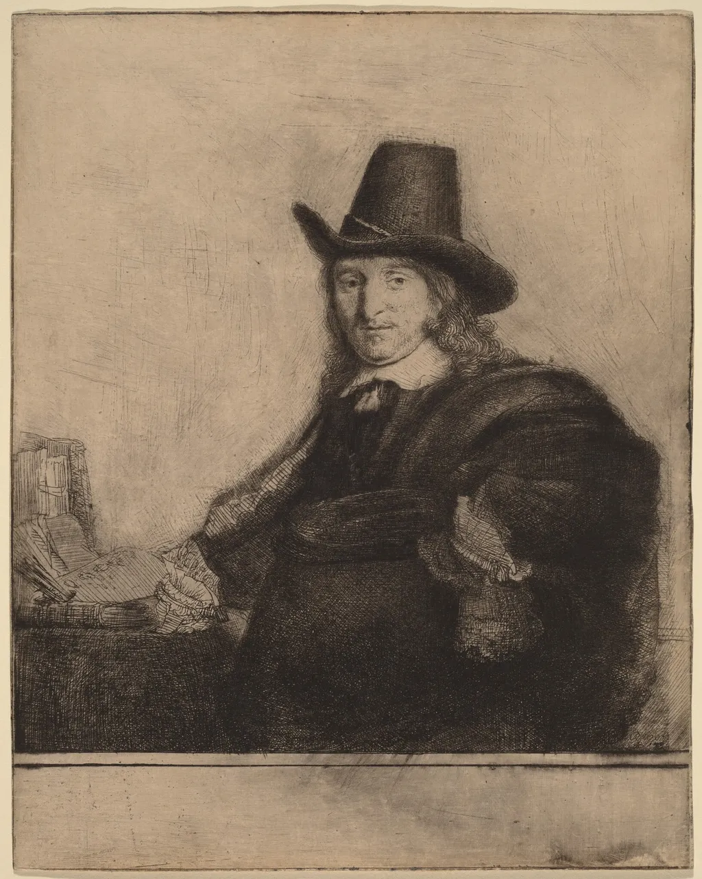 Jan Asselijn, by Rembrandt, ink, 1647