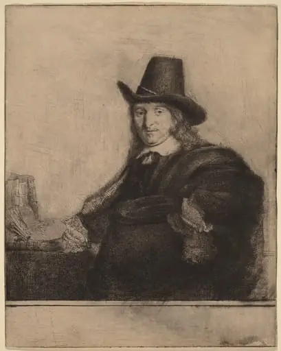 Jan Asselijn, by Rembrandt, ink, 1647