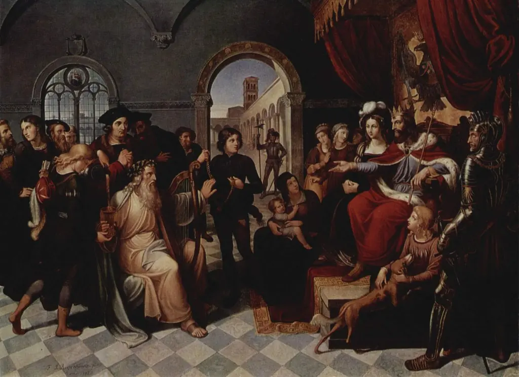 Singer, by Franz Riepenhausen, oil, 1820