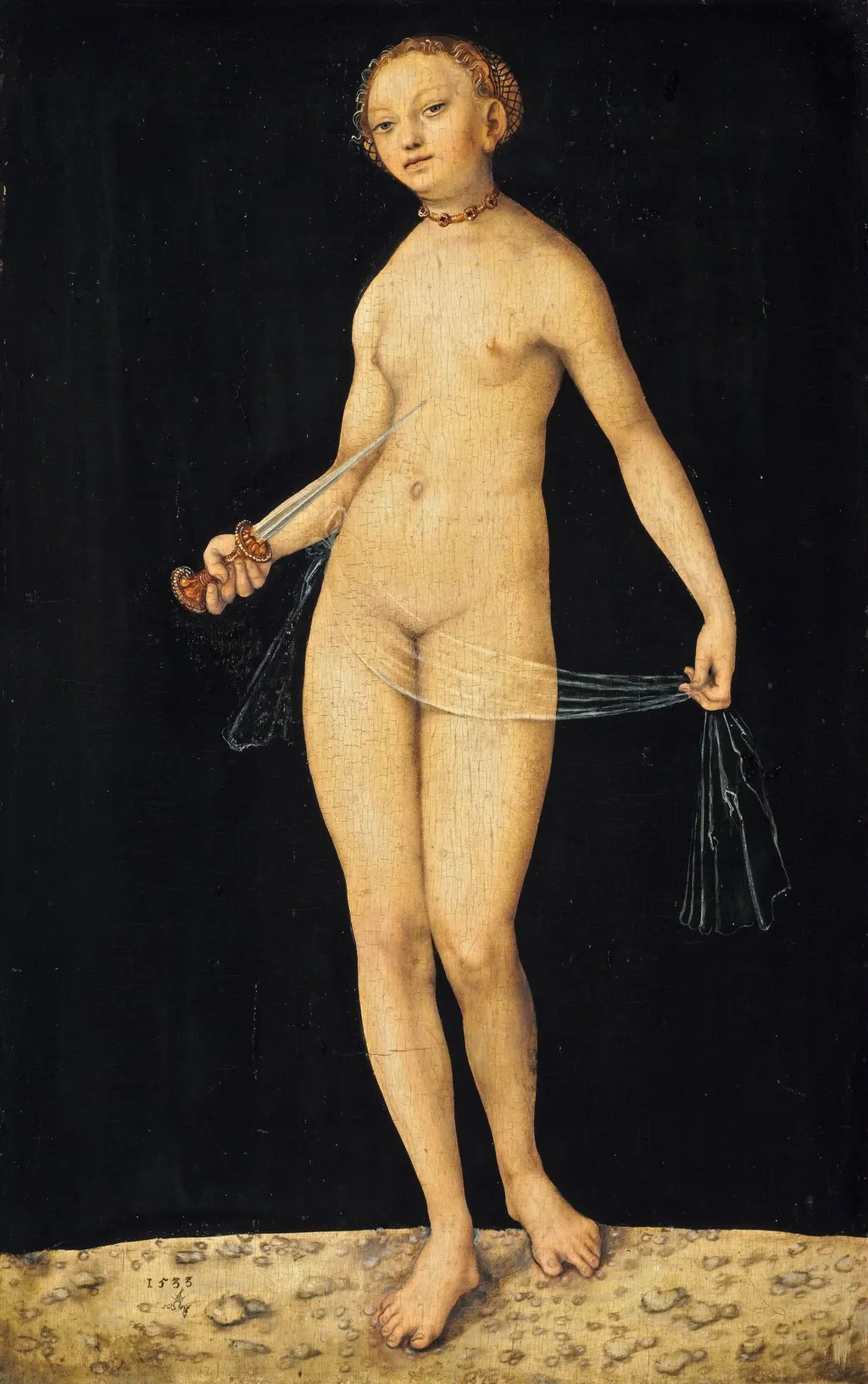 Lucretia, by Lucas Cranach the Elder, oil, 1533