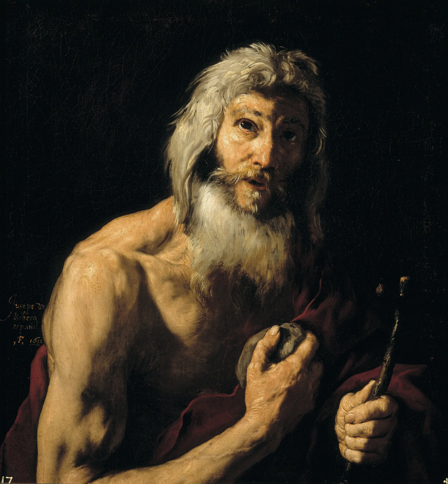 Penitent Saint Jerome, detail