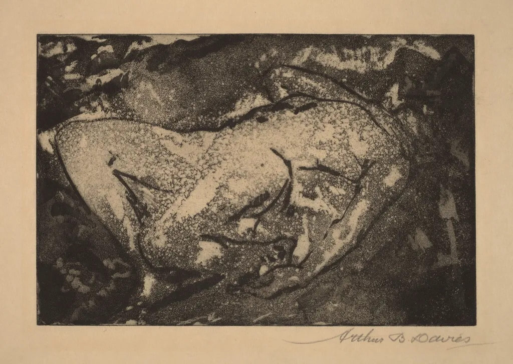 Tragic Figure, by Arthur B. Davies, ink, 1920