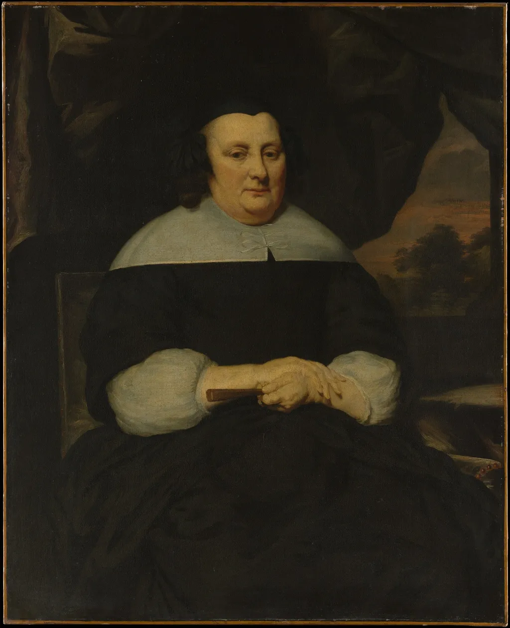 Portrait of a Woman, by Nicolaes Maes, oil, 1665