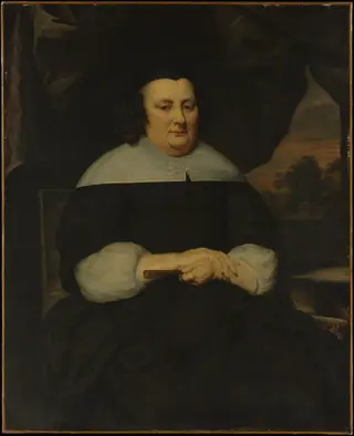 Portrait of a Woman, by Nicolaes Maes, oil, 1665