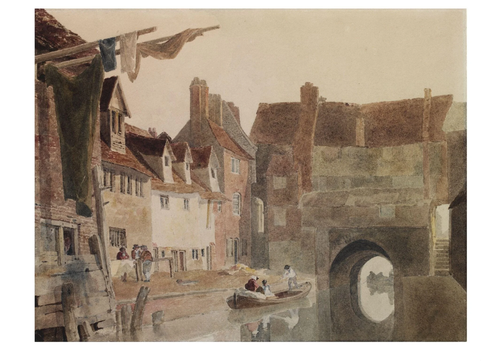 Old Houses on the High Bridge, Lincoln., detail