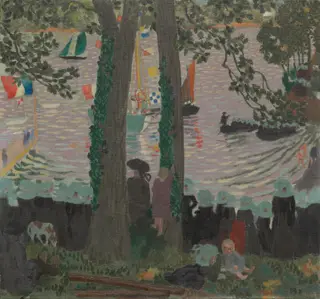 Blessing of a Yacht on the Belon River, by Maurice Denis, oil, 1900