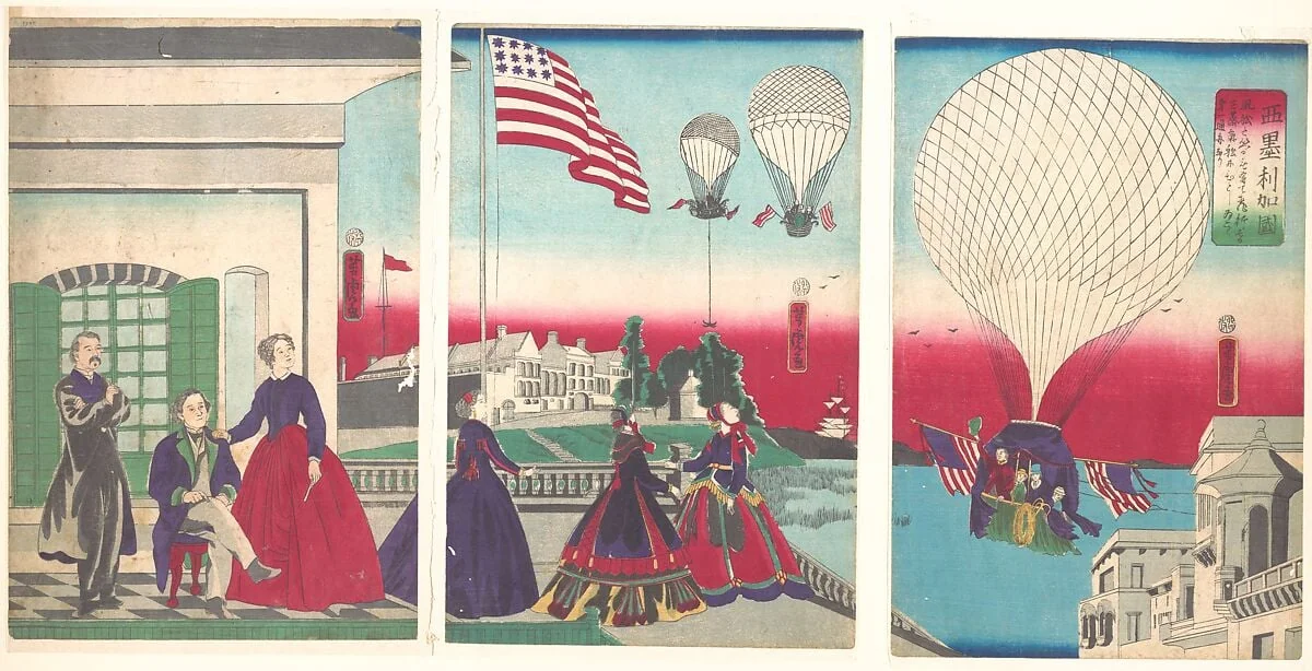 亜米利加国|American Balloon Ascension (Amerikakoku), detail