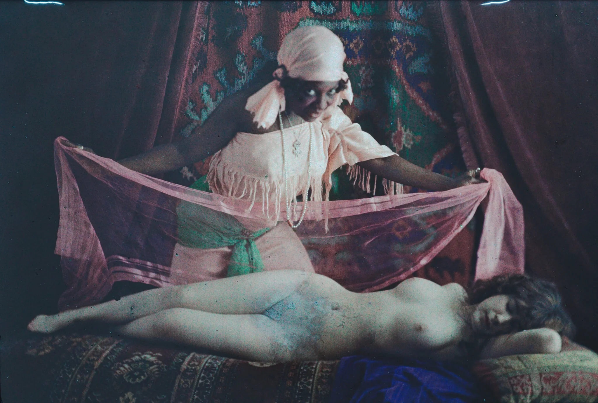 Reclining Nude with Slave, detail