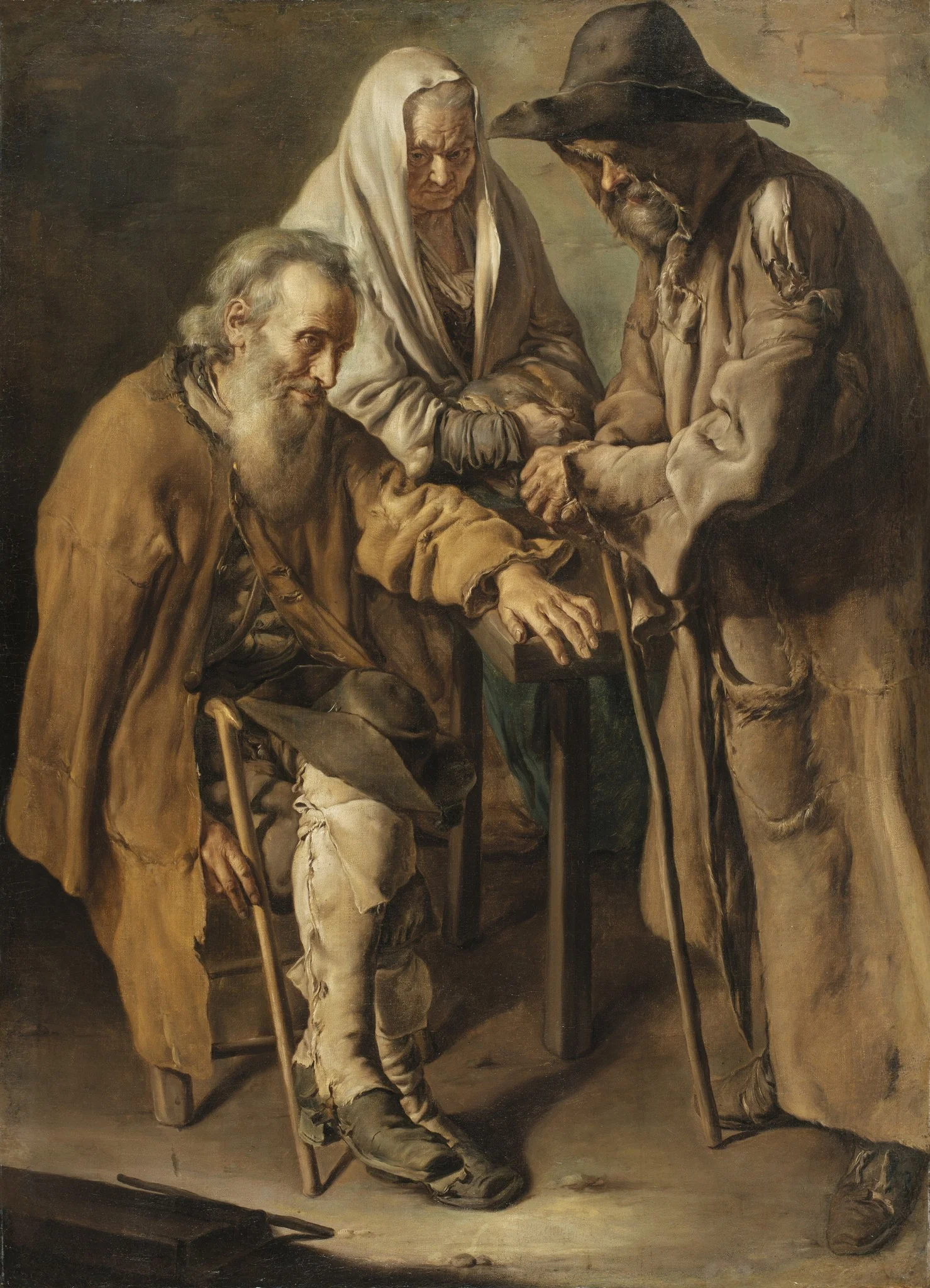 Group of Beggars, detail