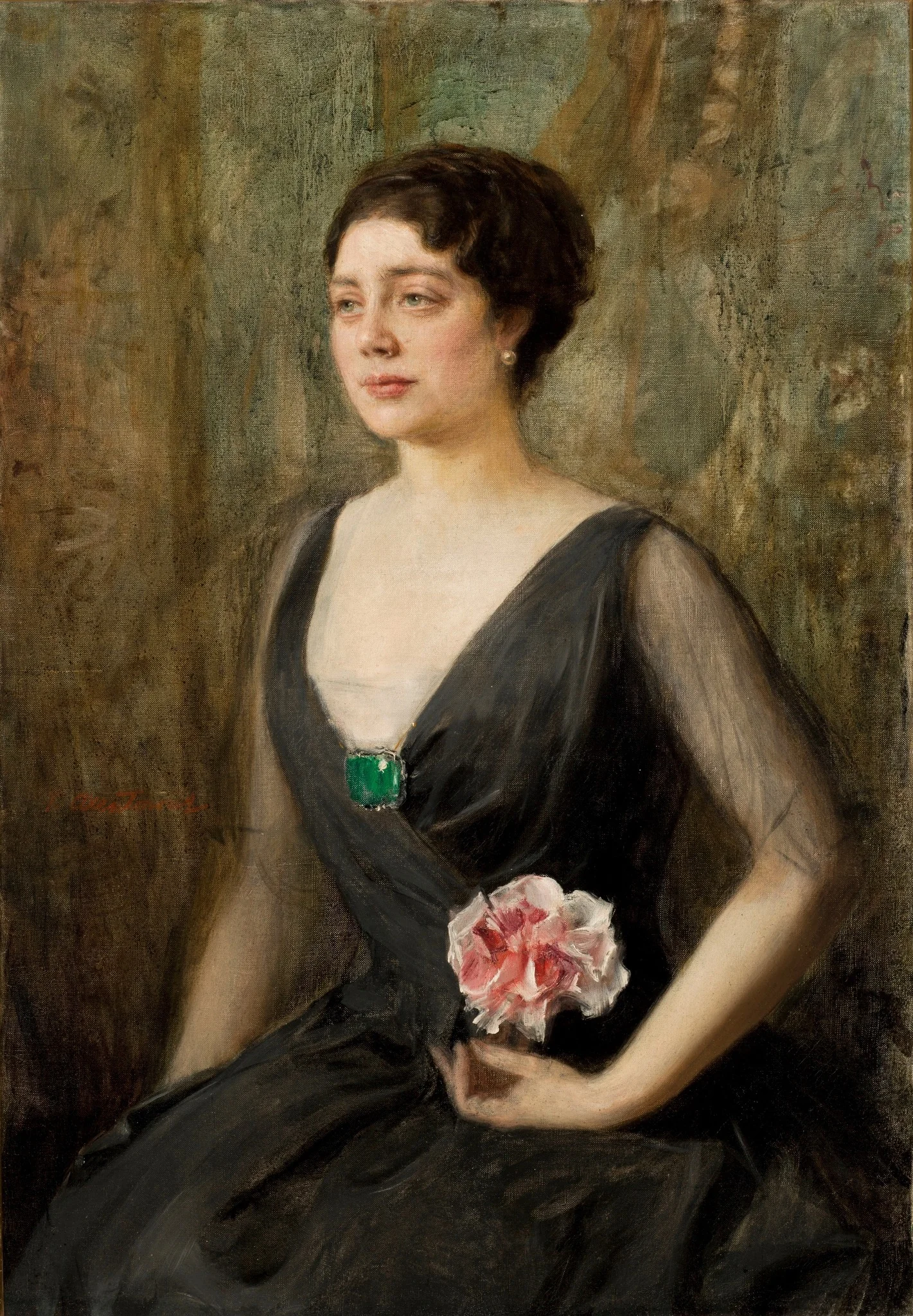 Portrait of Izabela Szembekowa, detail