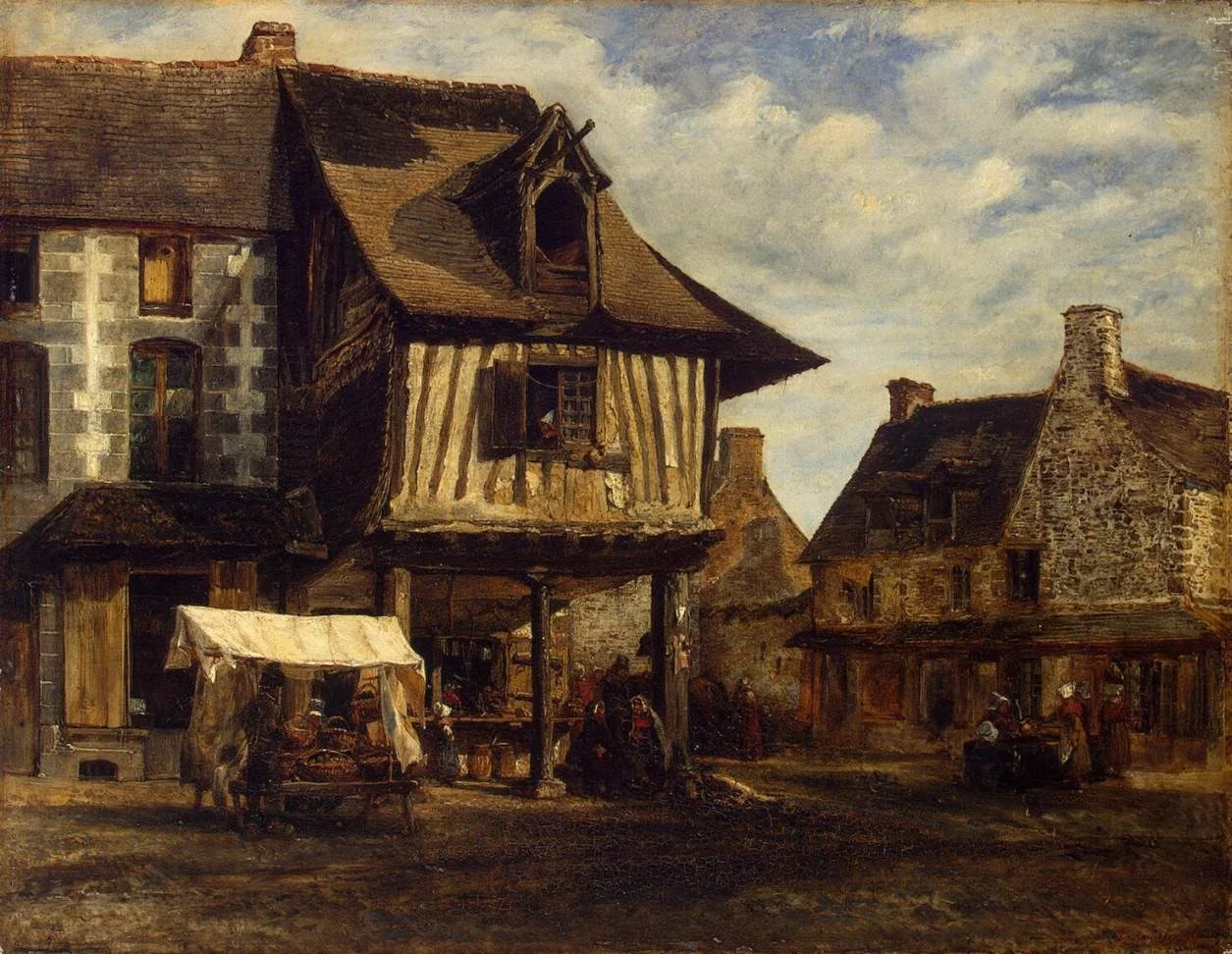 Market-Place in Normandy, detail