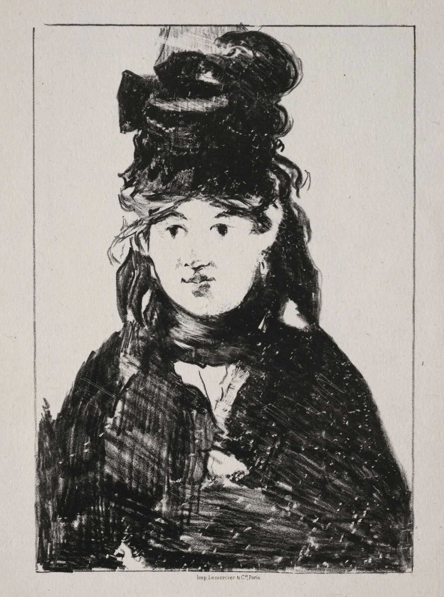 Portrait of Berthe Morisot, detail