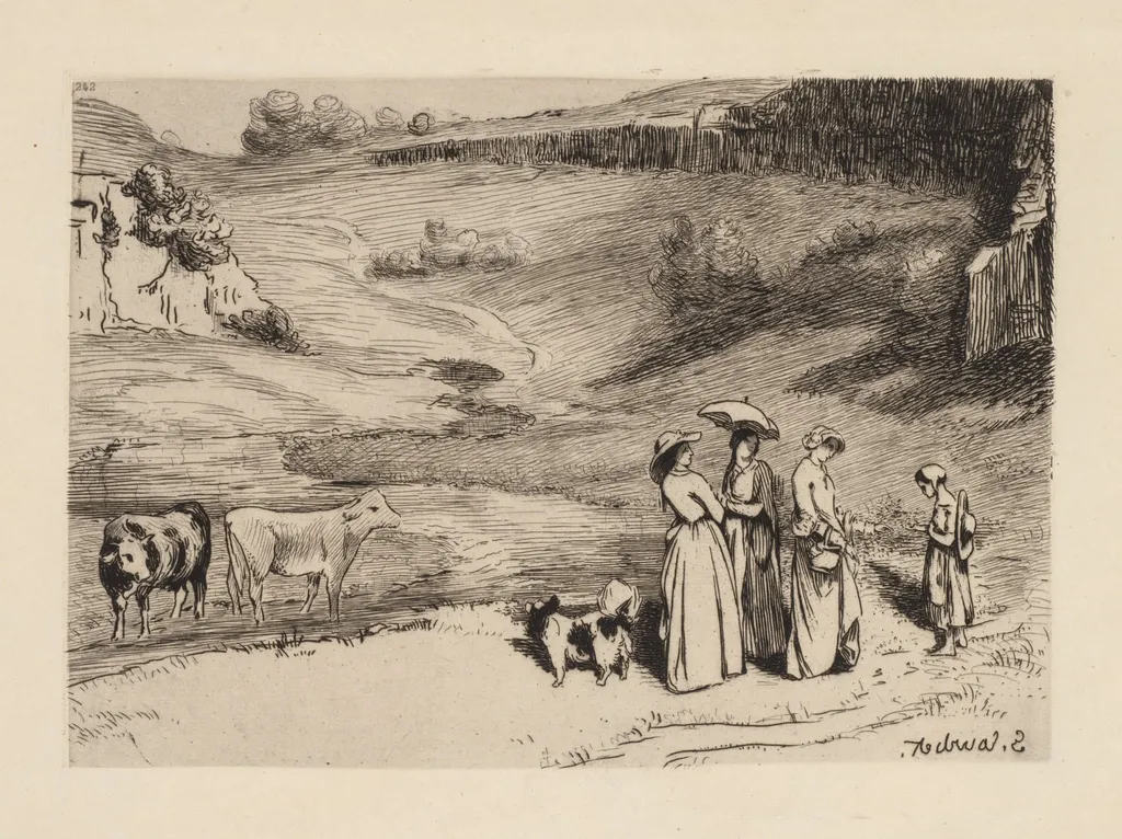 Les Demoiselles de Village, by Félix Bracquemond, 1867