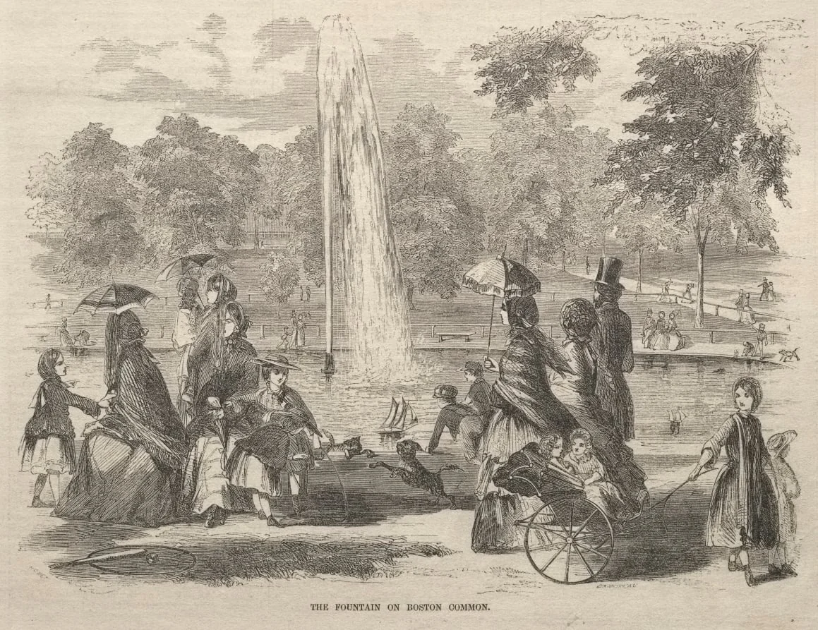 The Fountain at Boston Common, detail