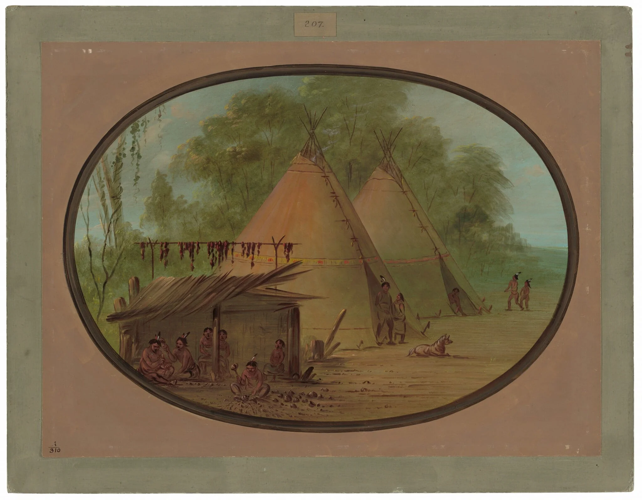 Making Flint Arrowheads - Apachees, detail