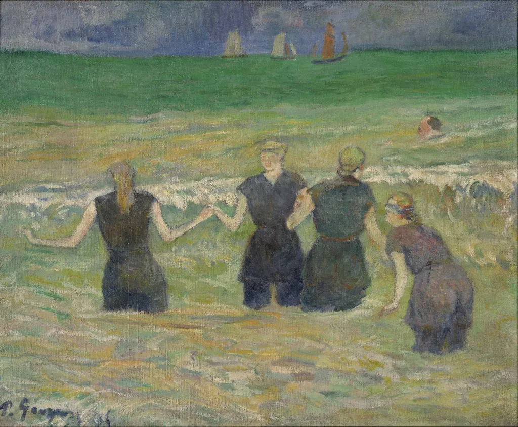 Women Bathing, by Paul Gauguin, oil, 1893