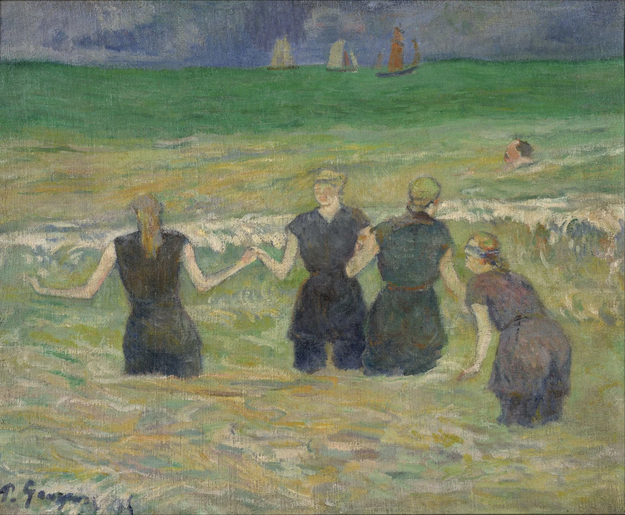 Women Bathing, detail