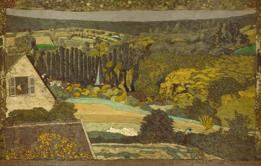 Landscape: Window Overlooking the Woods, by Édouard Vuillard, oil, 1900