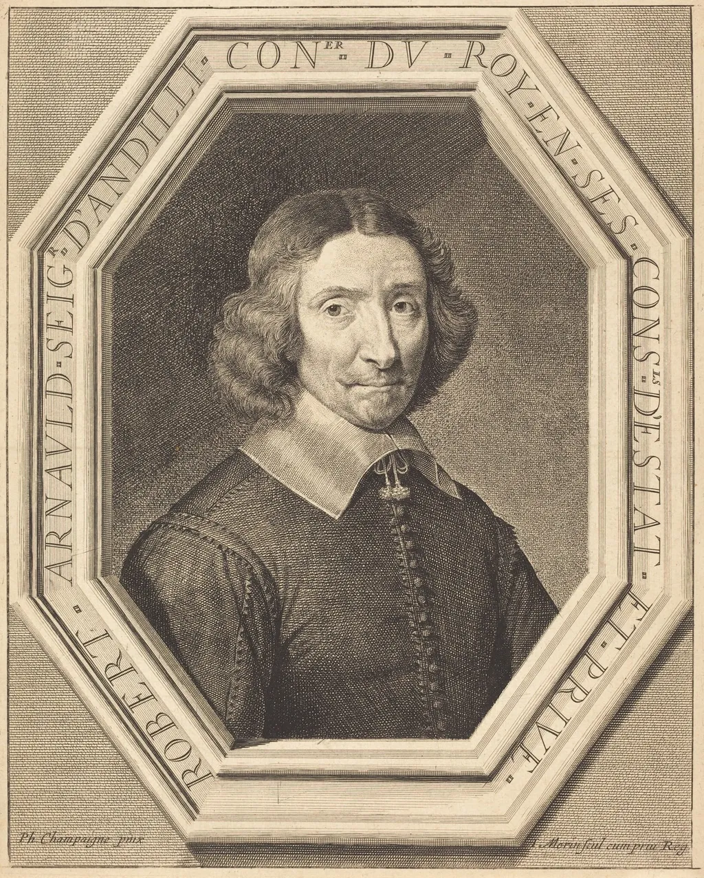 Arnauld d'Andilly, by Jean Morin, ink, 1625