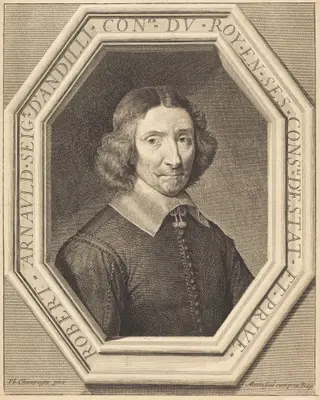 Arnauld d'Andilly, by Jean Morin, ink, 1625