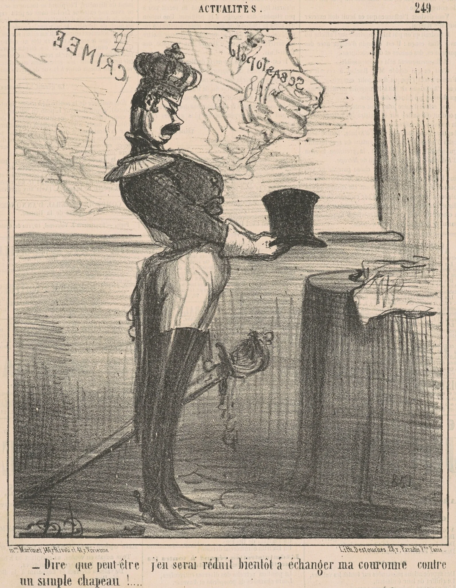 Dire que peut-être j'en serai réduit ..., detail