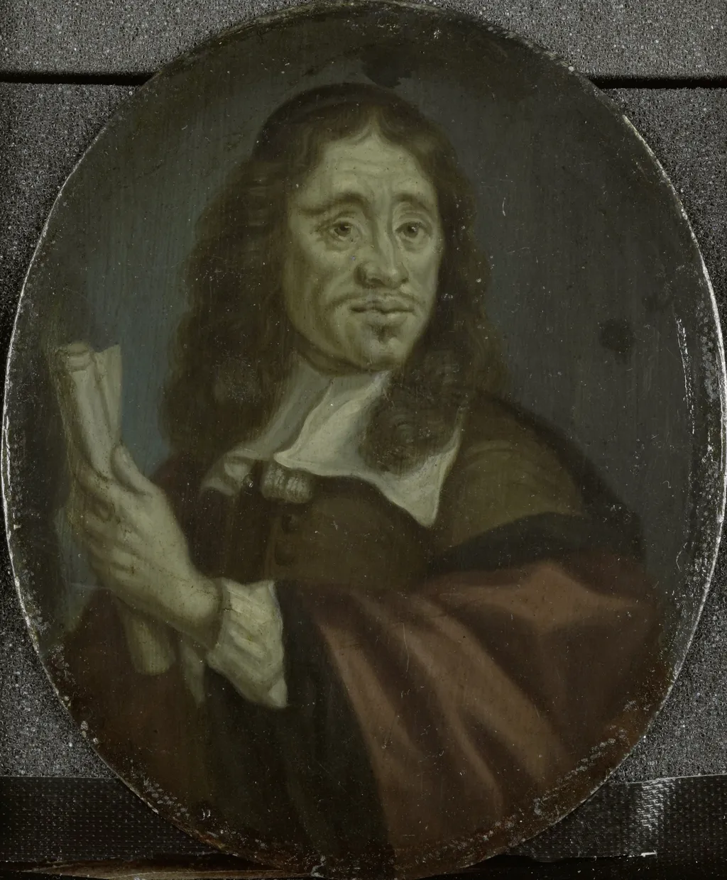 Jan Vos (c. 1620-67), Amsterdam poet, by Arnoud van Halen, oil, 1716