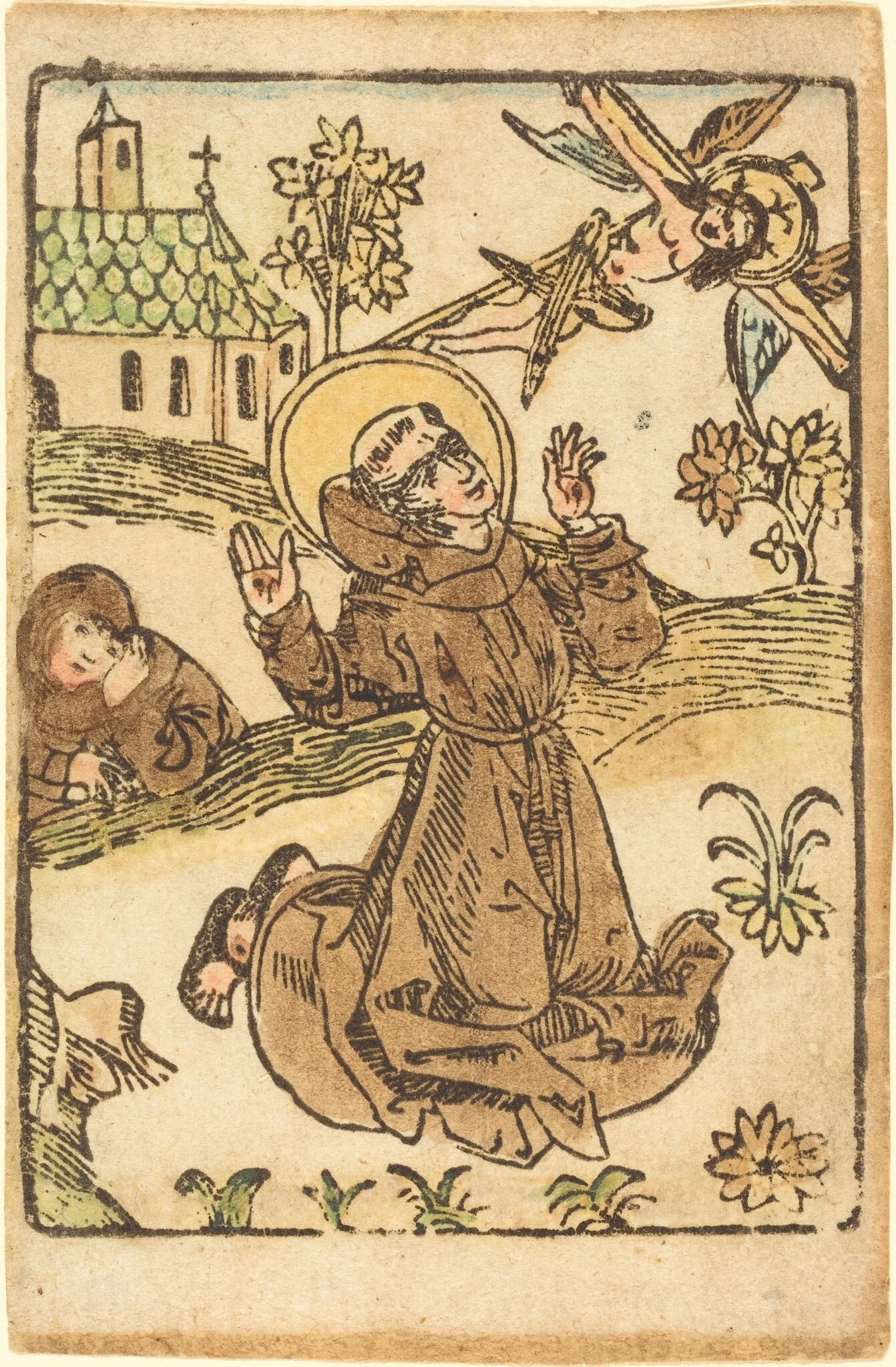 Saint Francis Receiving the Stigmata, detail