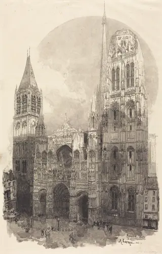 Rouen Cathedral (La Cathedral de Rouen), by Auguste Louis Lepère, ink, 1888