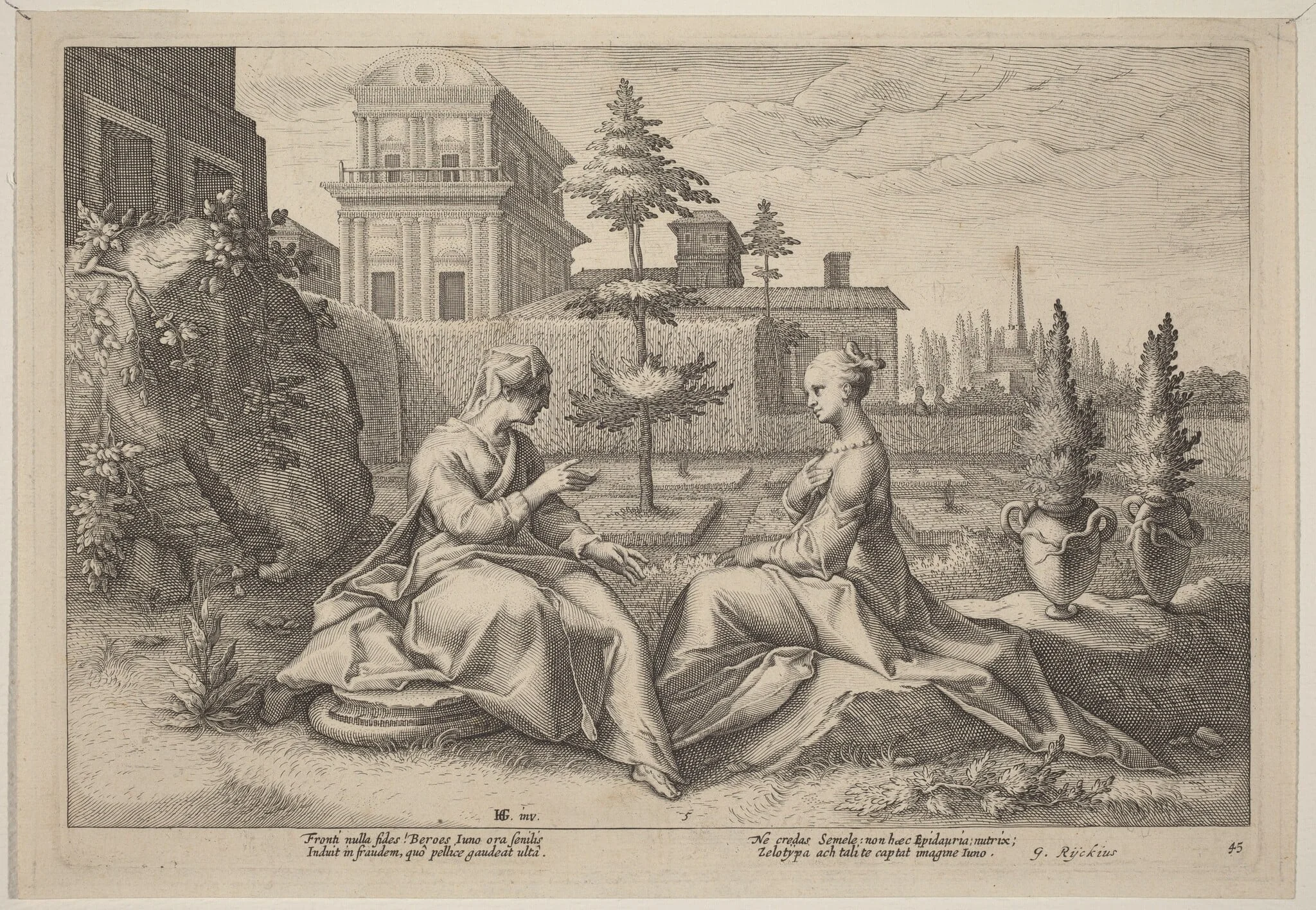 Juno in the Form of Beroe, Warning Semele, detail