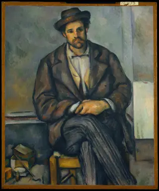 Seated Peasant, by Paul Cézanne, oil, 1896