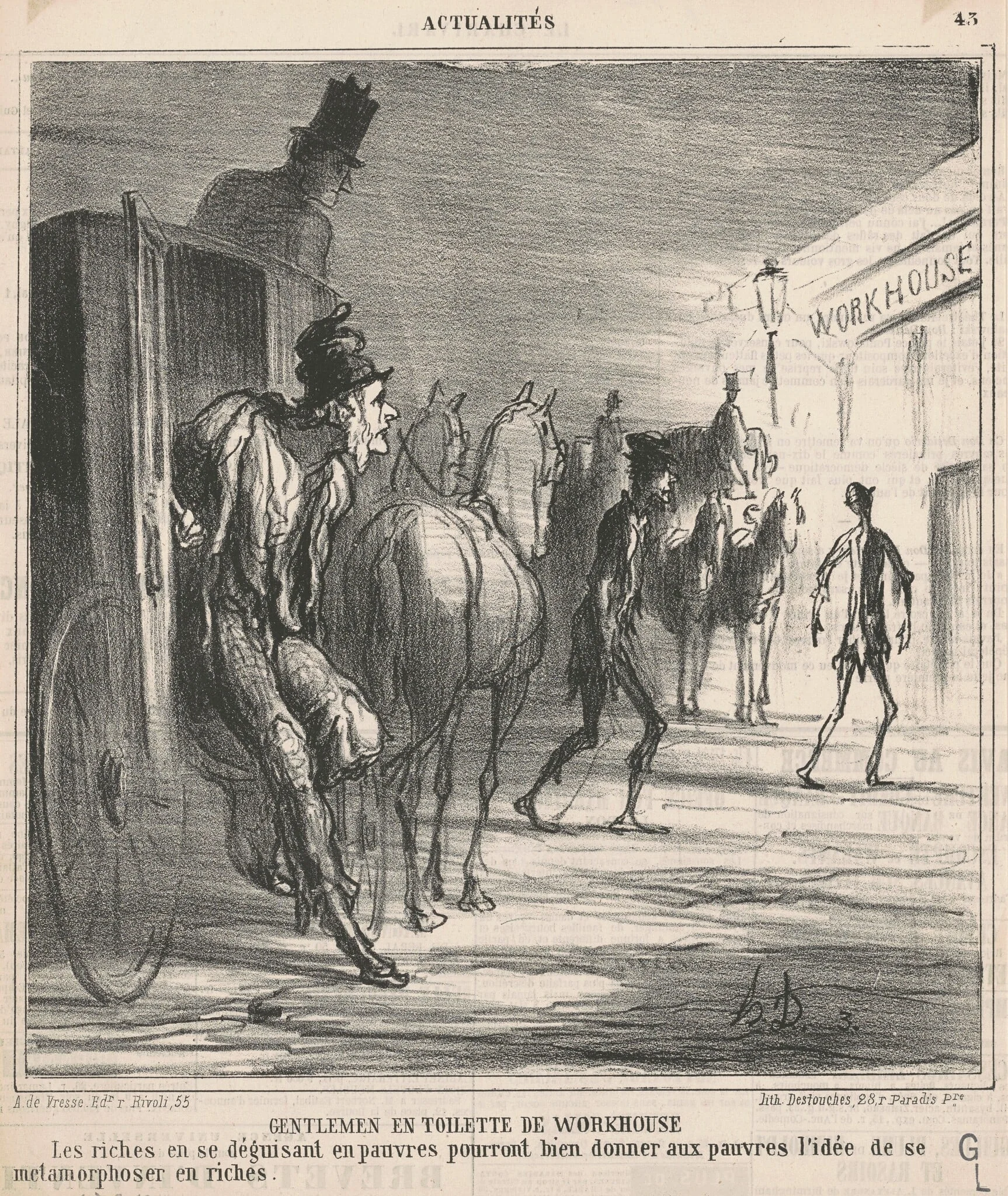 Gentlemen en toilette de workhouse, detail
