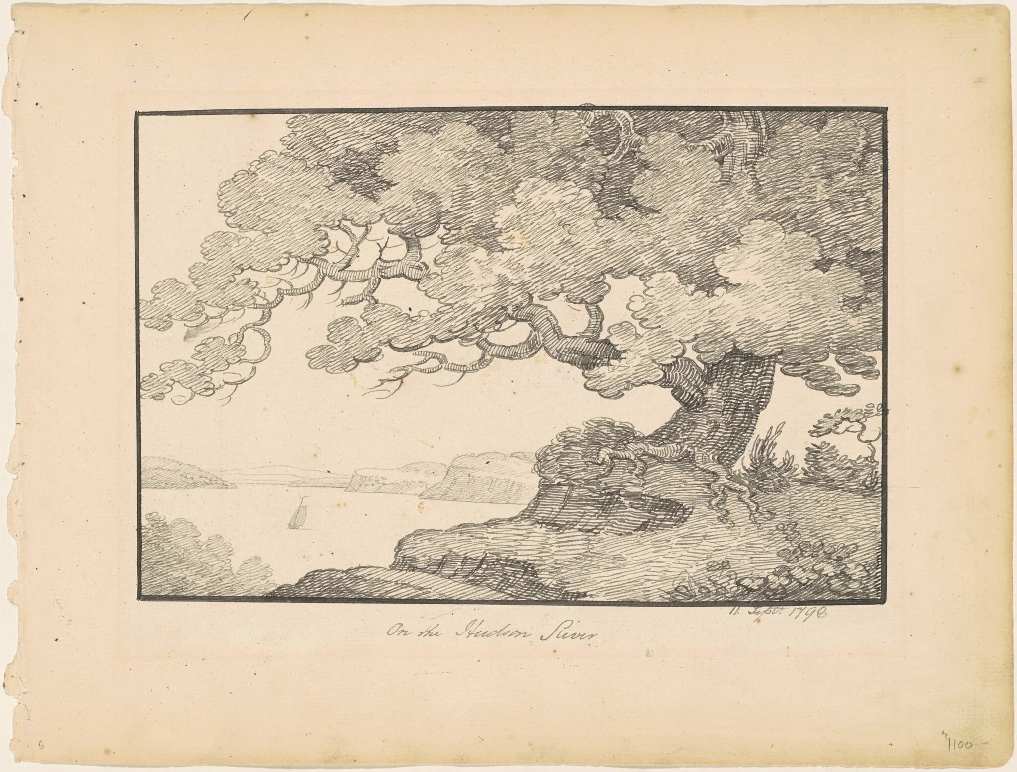 On the Hudson River, detail