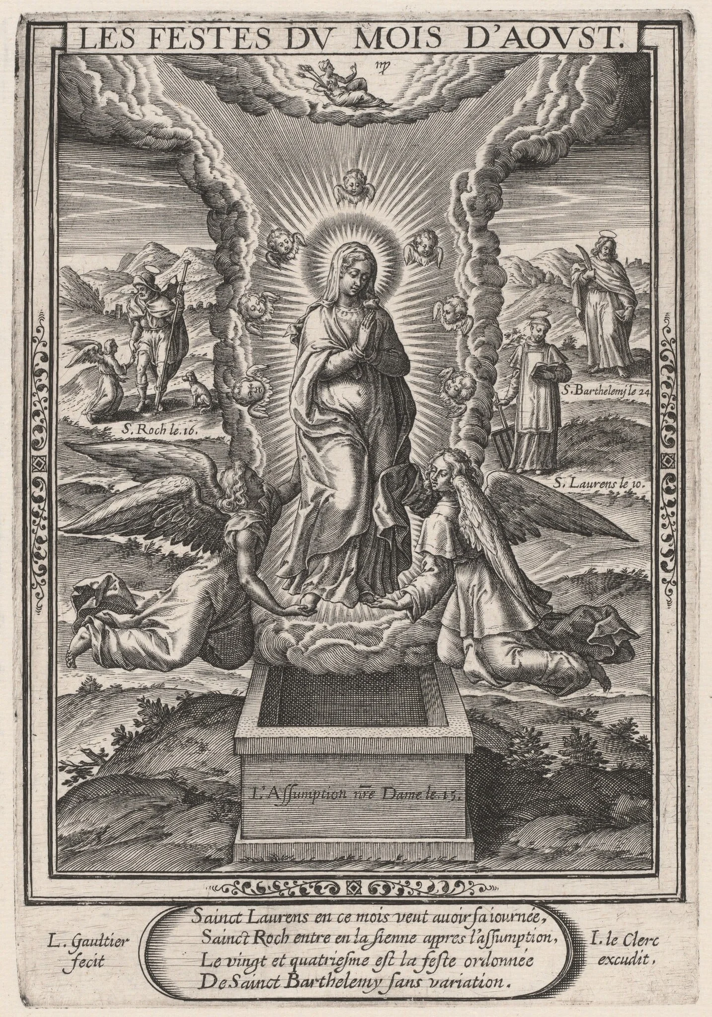 Les Festes du mois d'Aoust (August: The Assumption), detail