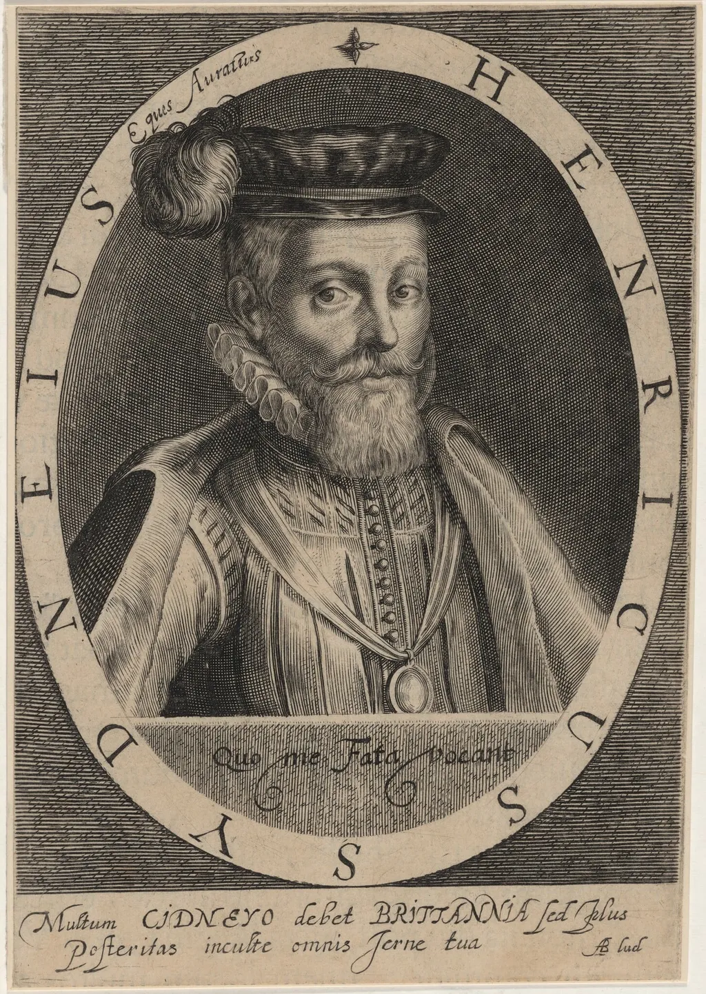 Sir Henry Sidney, Lord Deputy of Ireland, by Magdalena van de Passe, ink, 1620