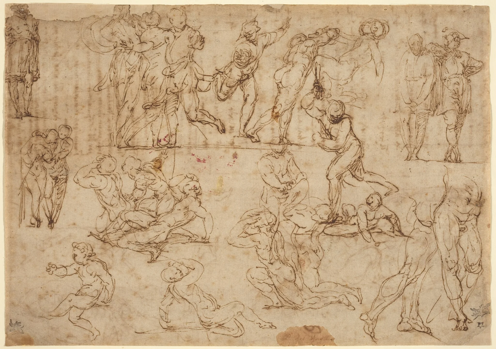 Figure Studies [recto], detail