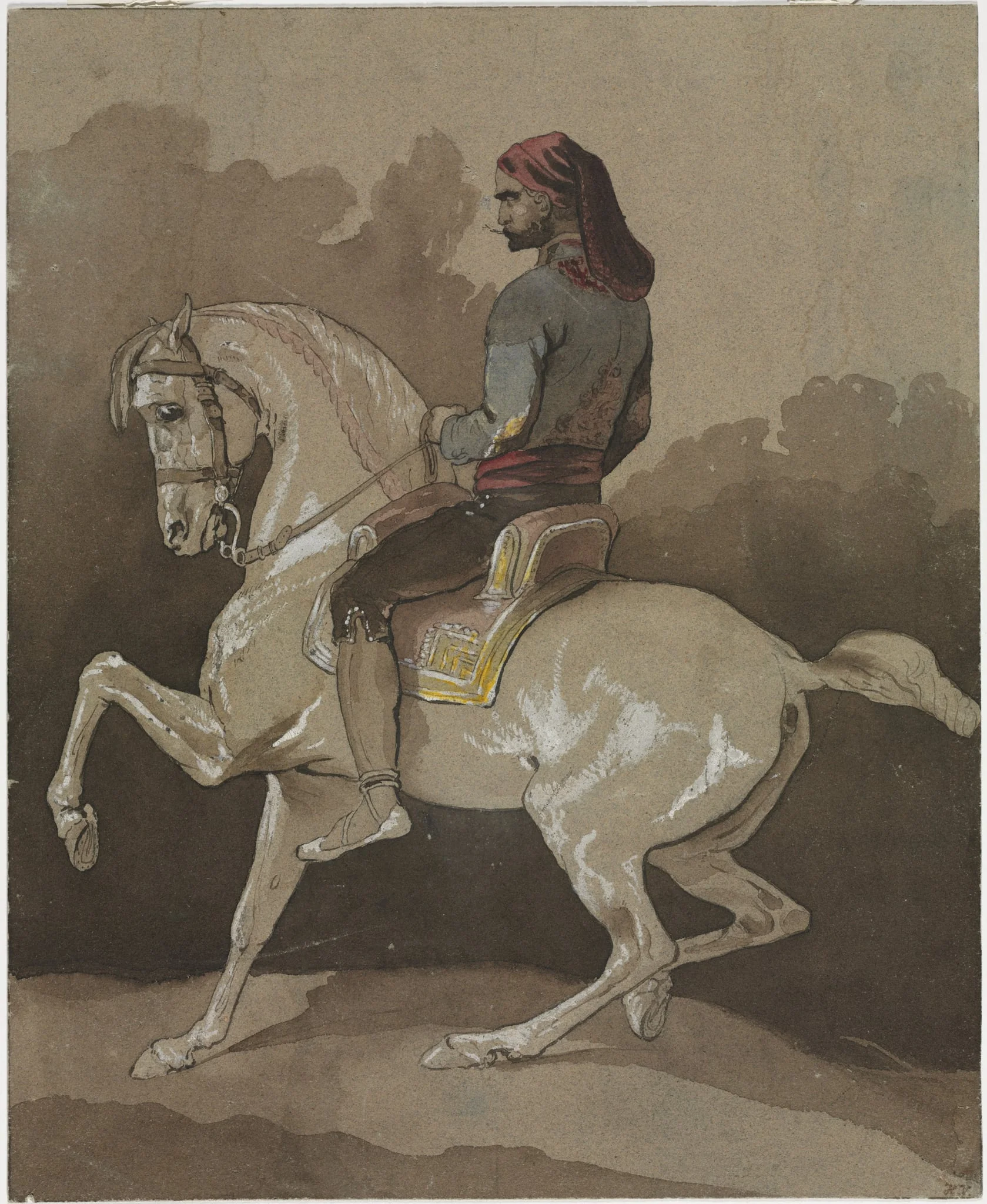 Arab on Horseback, detail