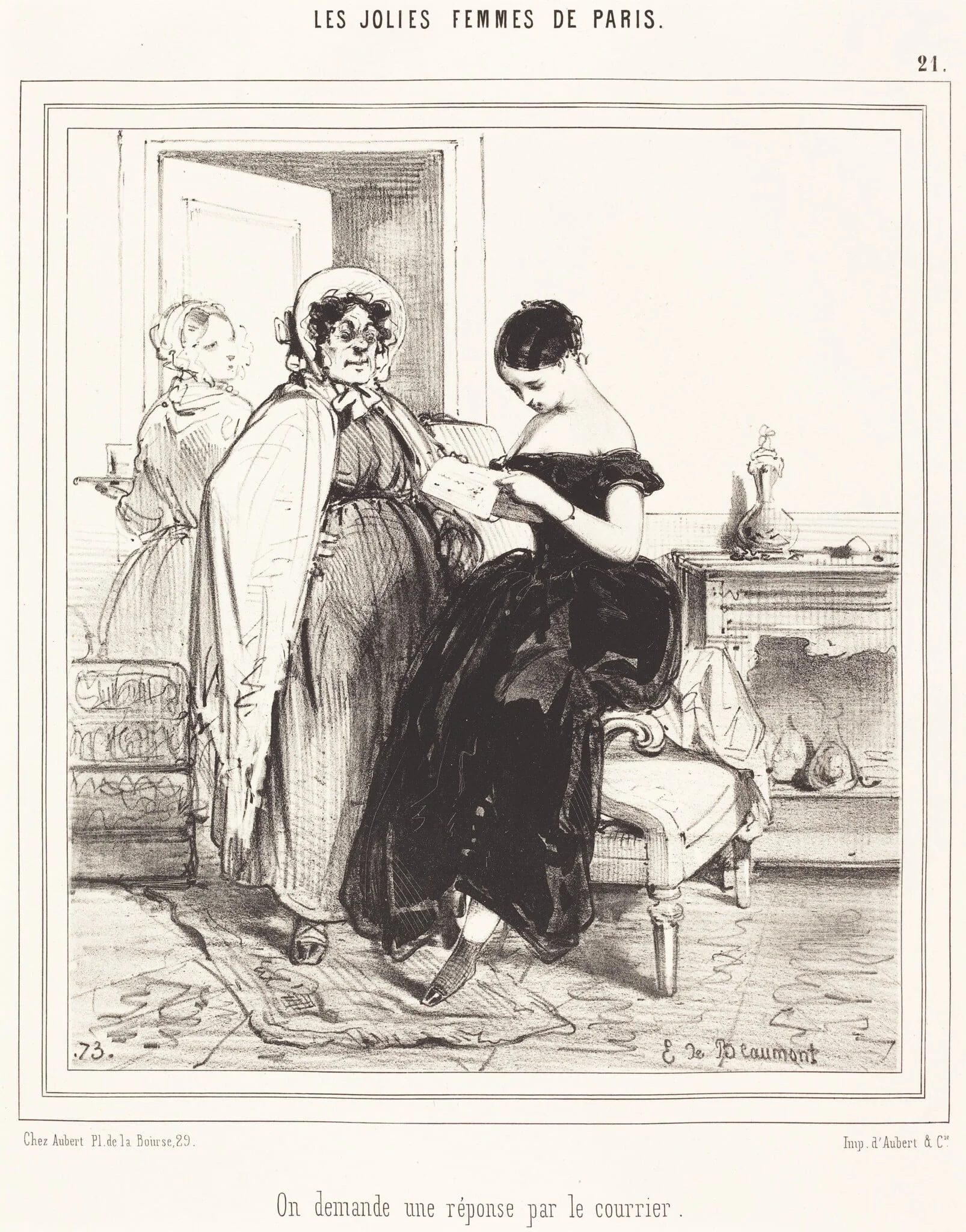 On demande une réponse par le courrier, detail