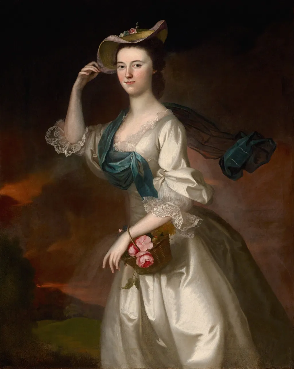 Portrait of Abigail Erving Scott, by Joseph Blackburn, oil, 1760