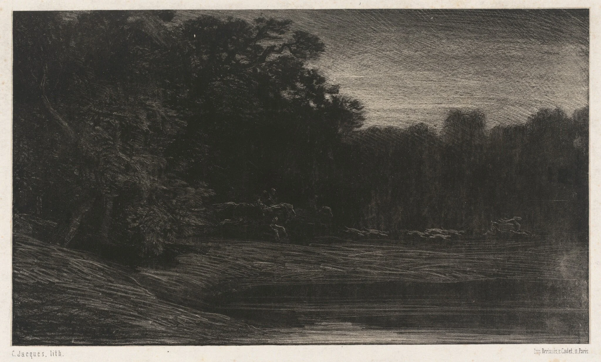 Deer Hunt (La chasse au cerf), detail
